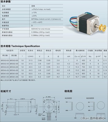 28BYGH32-601A,28BYGH32-601B,28BYGH32-401A,28BYGH32-401B,步进电机|产品&解决方案|丰和电机